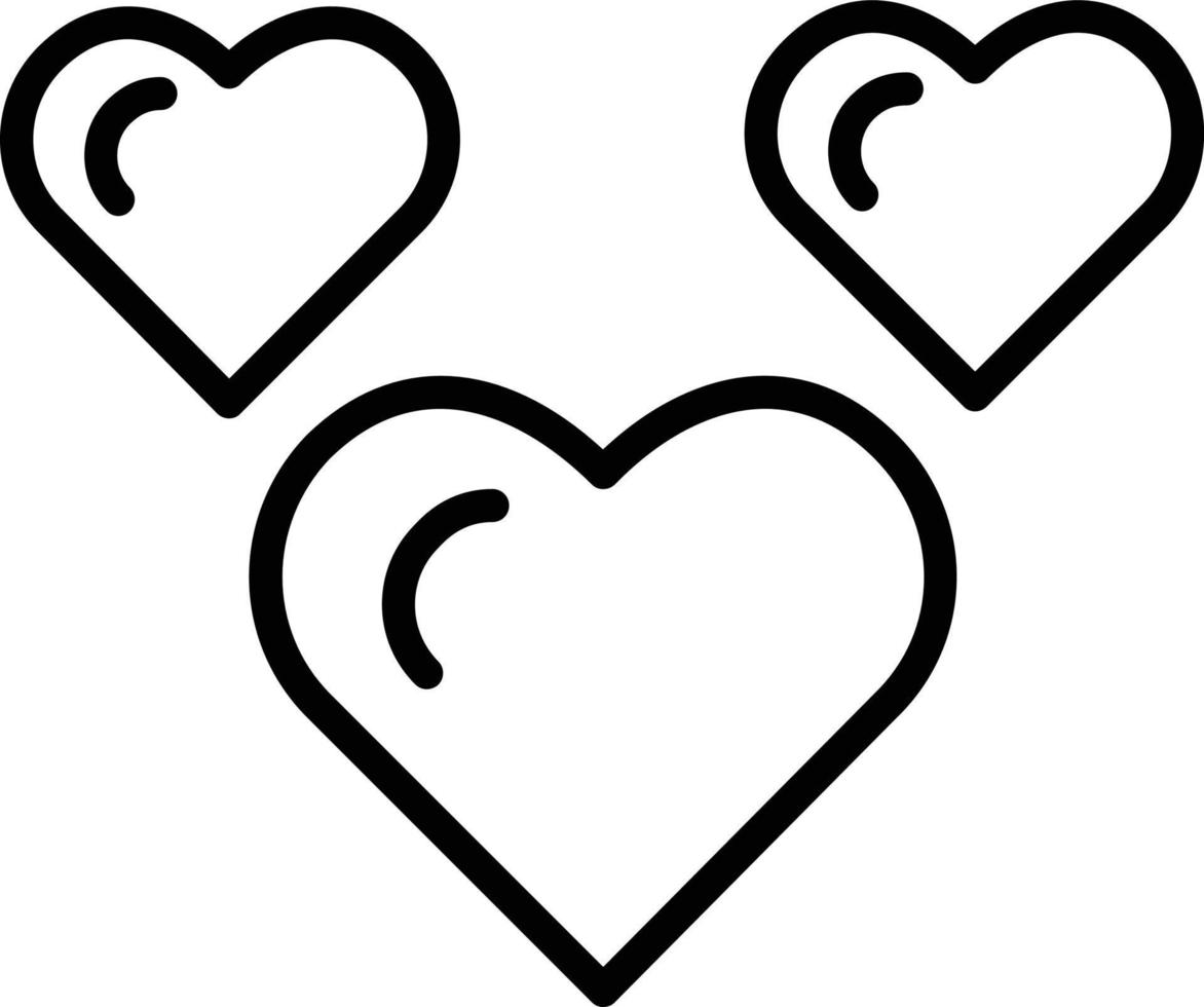 icono de línea de corazón vector