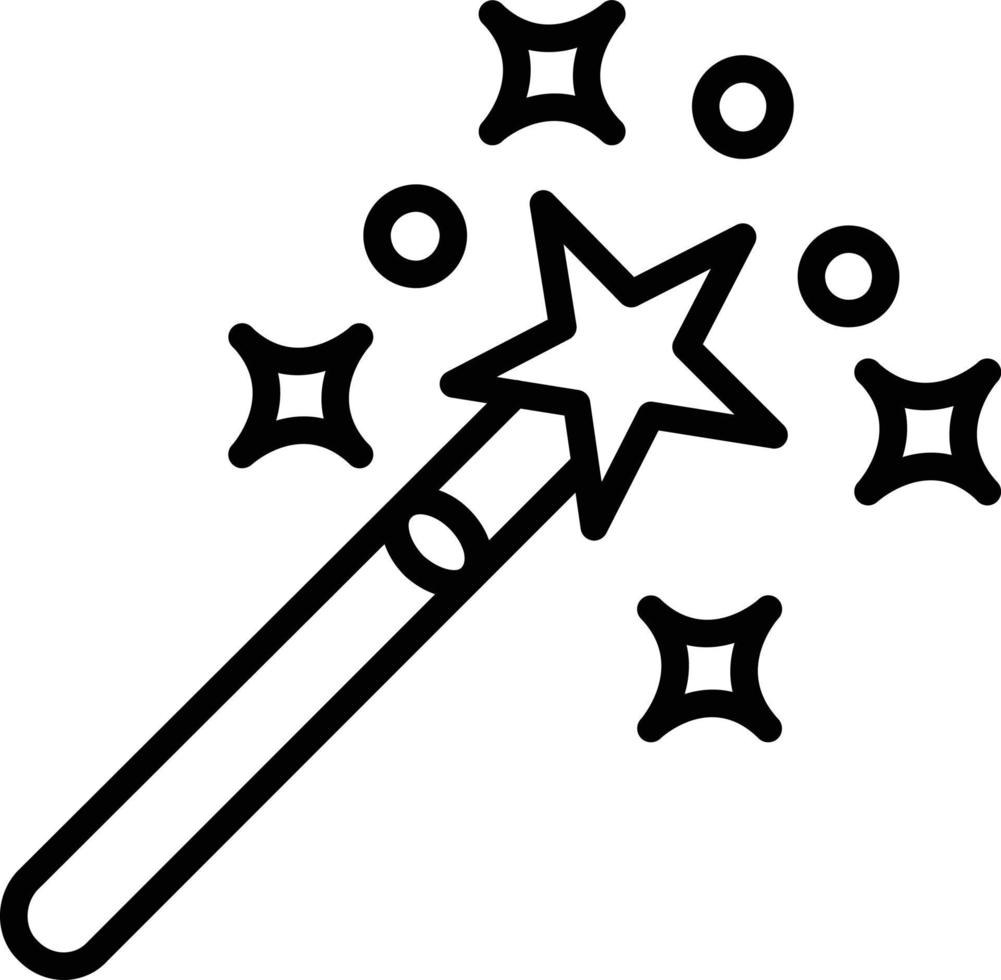 Magic Wand Line Icon vector