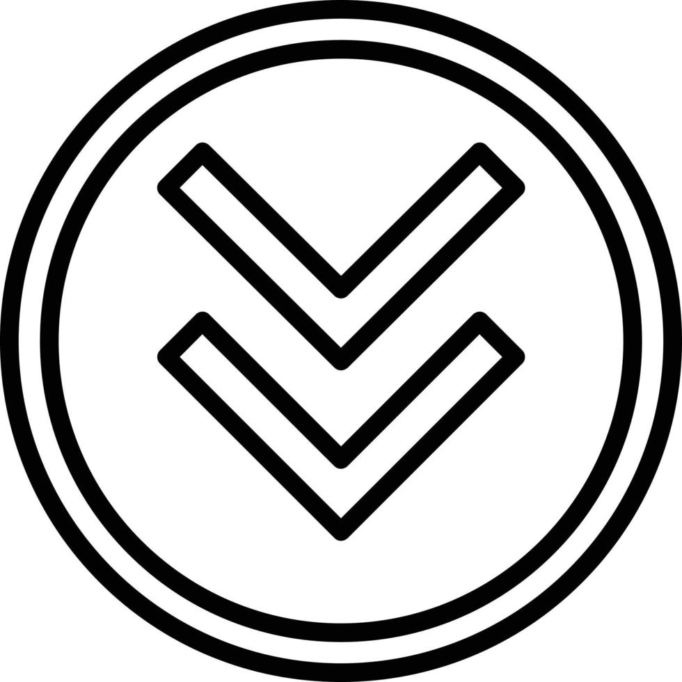 Down Arrow Line Icon vector