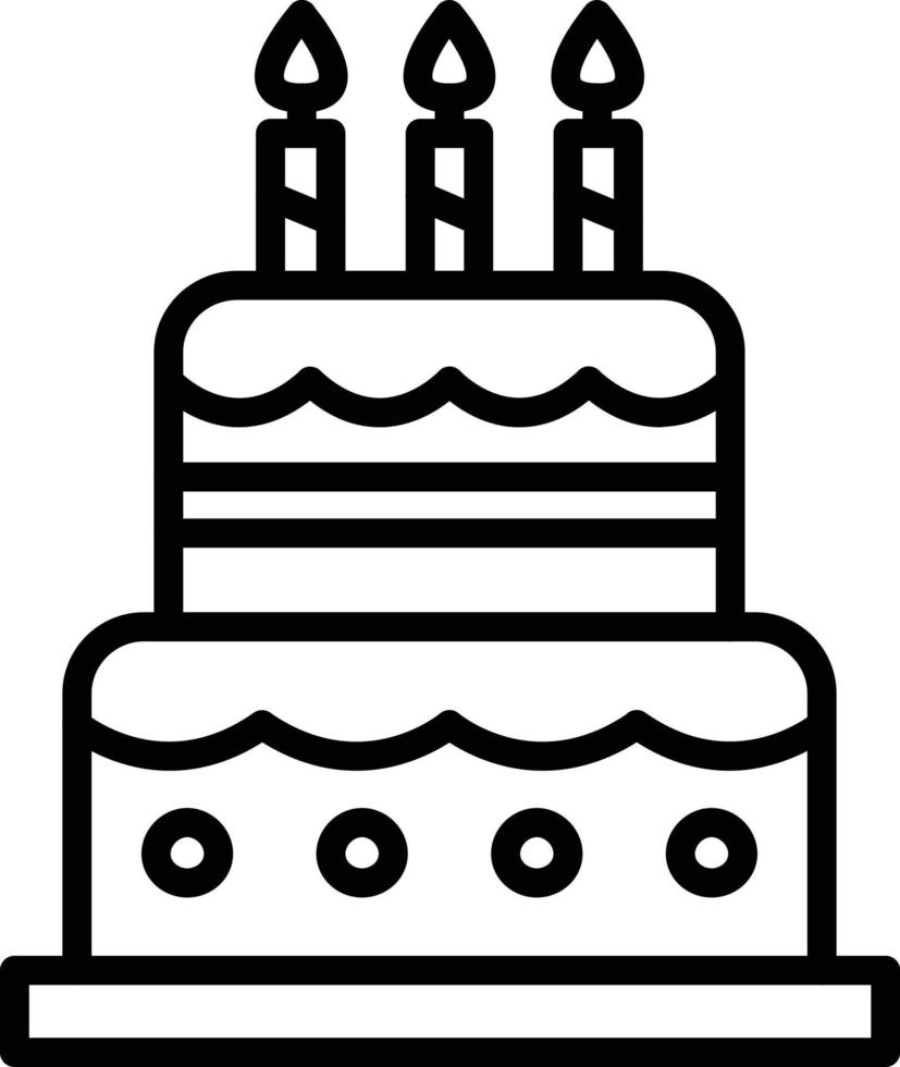 Birthday Cake Line Icon vector