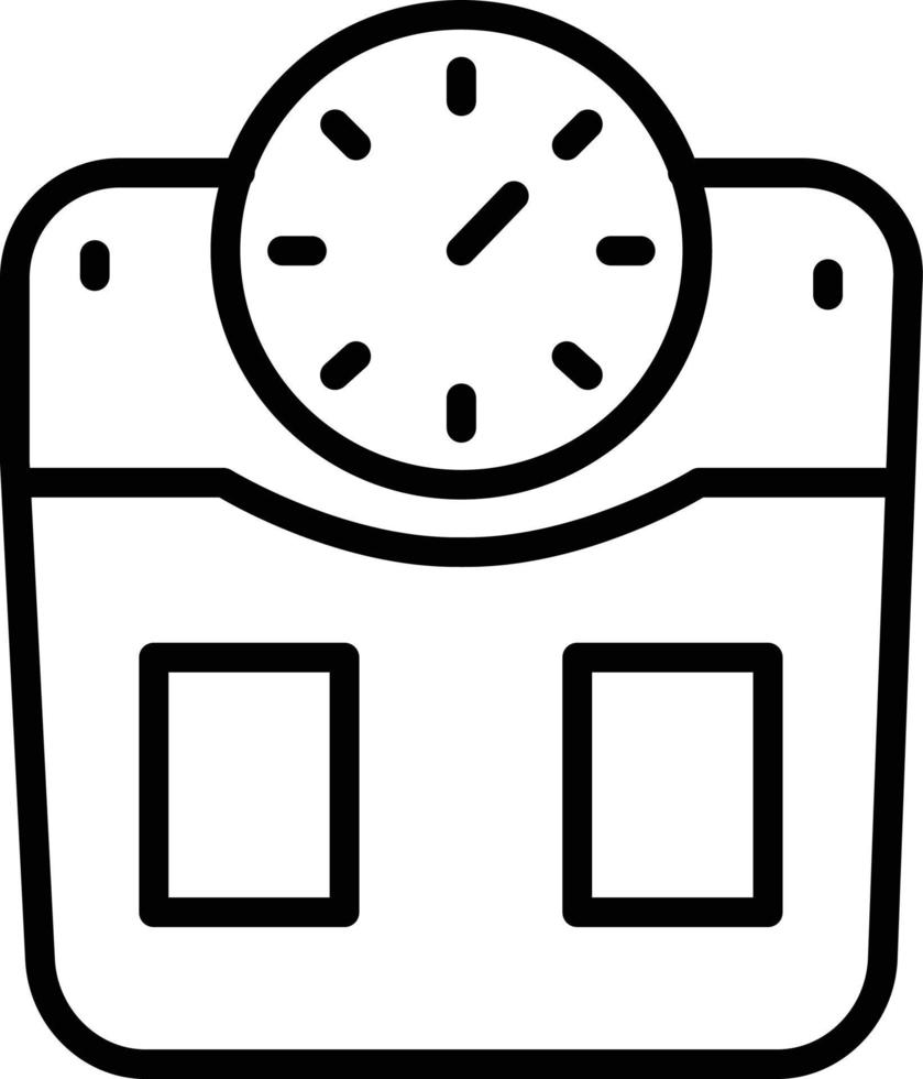 Weight Scale Line Icon vector