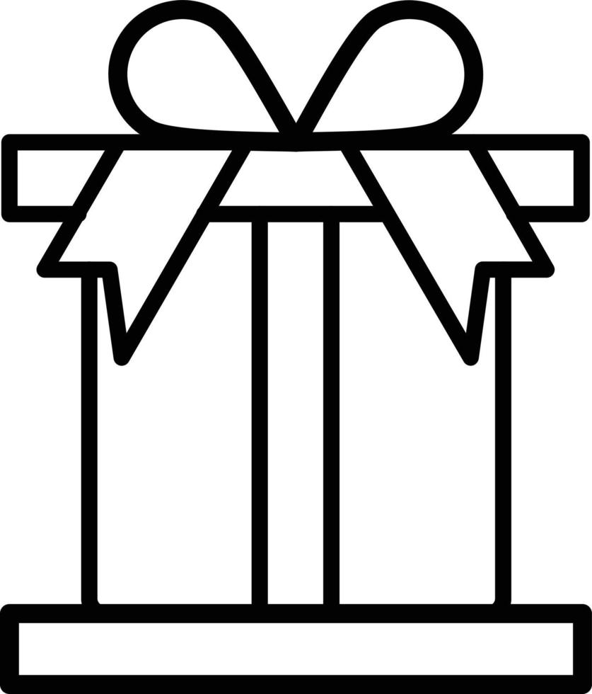 Gift Box Line Icon vector
