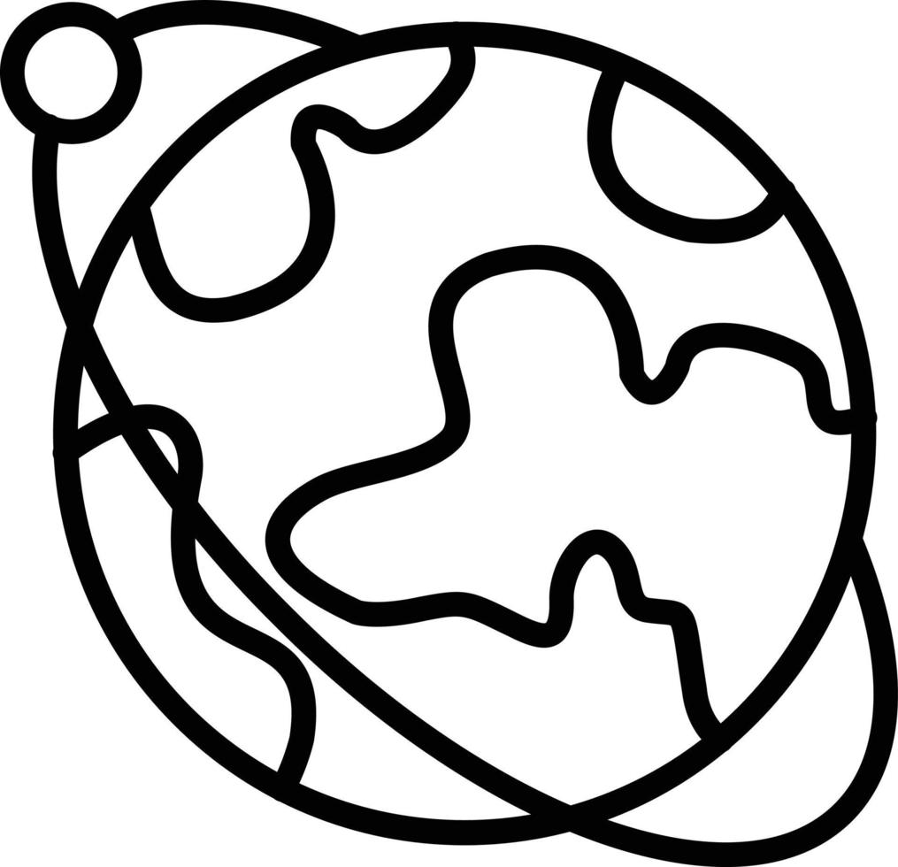 Earth Line Icon vector