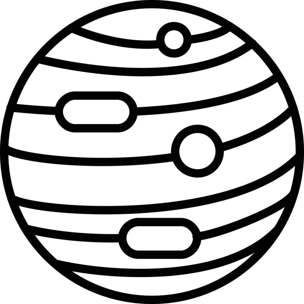 Jupiter Line Icon vector