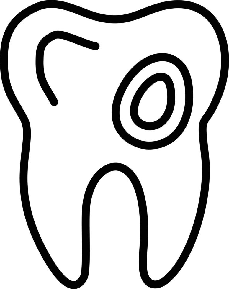 Caries Line Icon vector