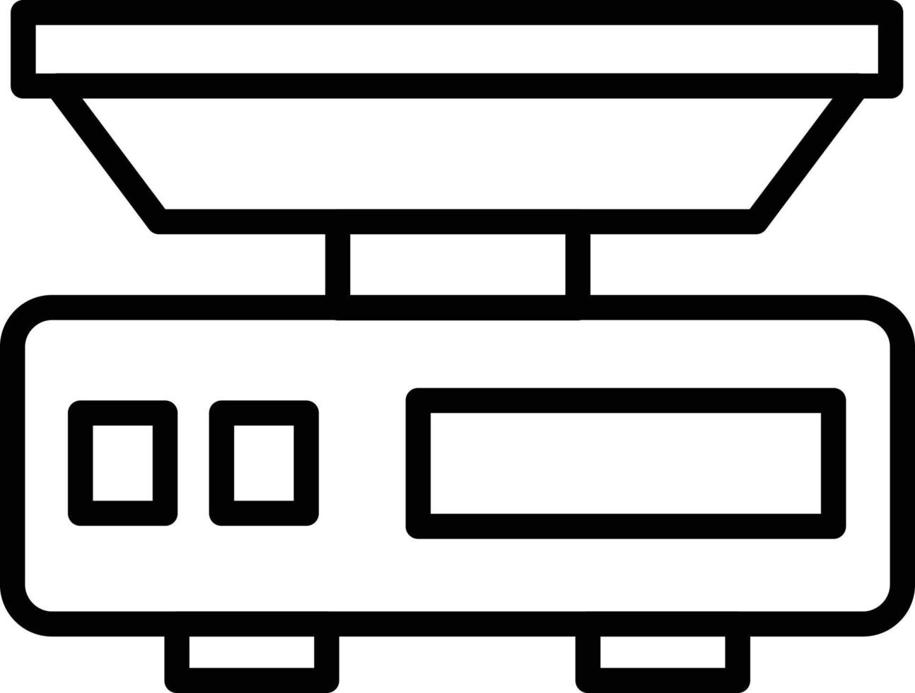 Weight Scale Line Icon vector
