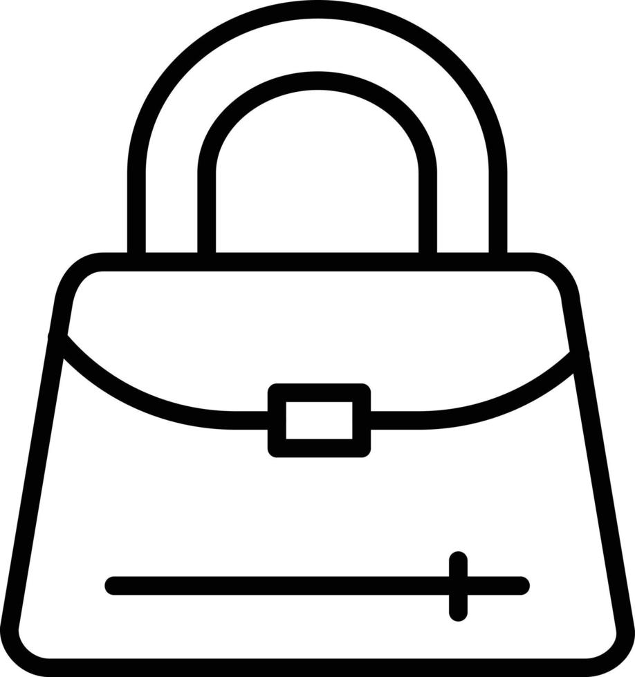 Woman Bag Line Icon vector