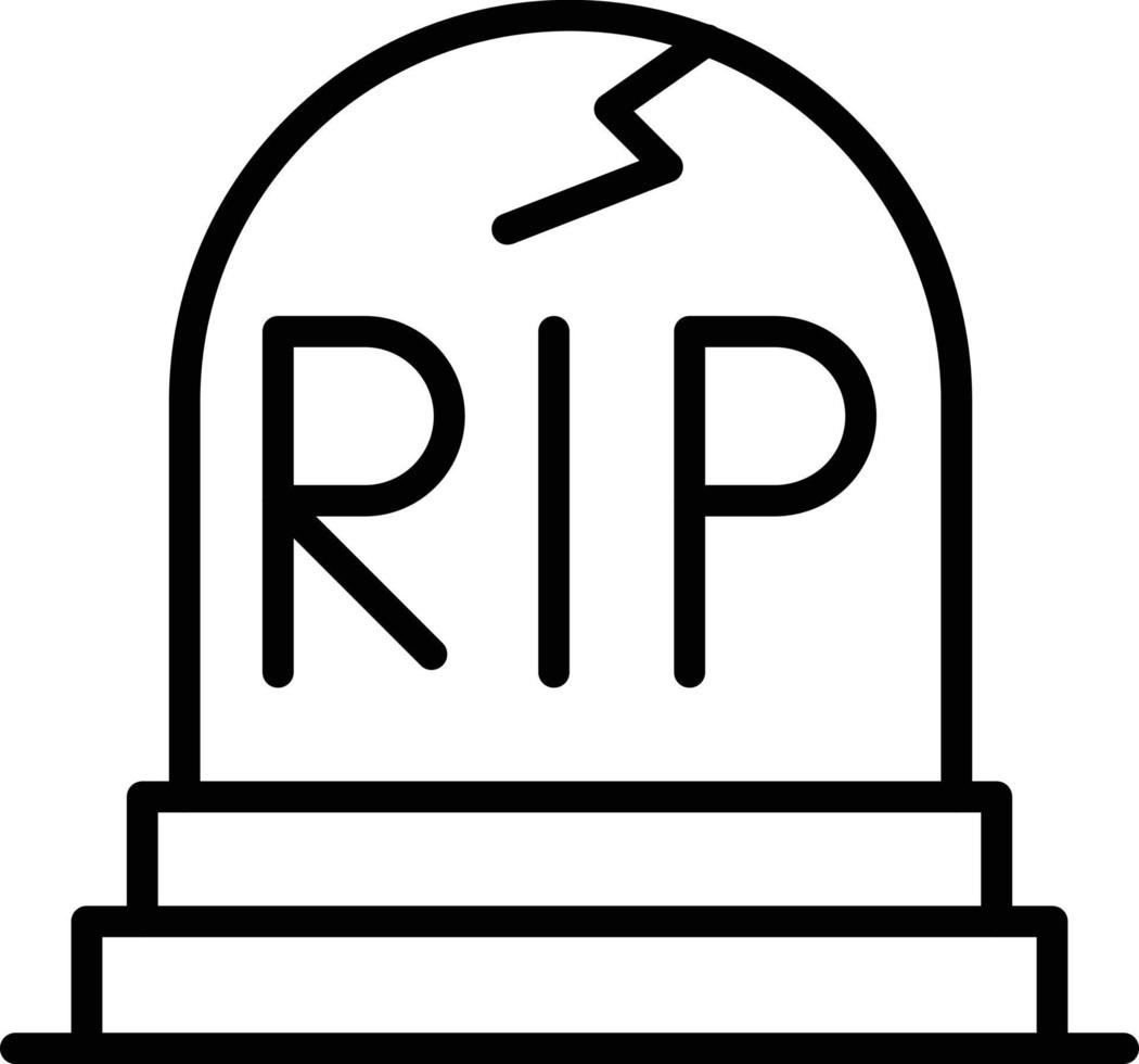 Tomb Line Icon vector