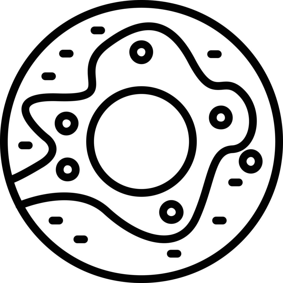 Doughnut Line Icon vector