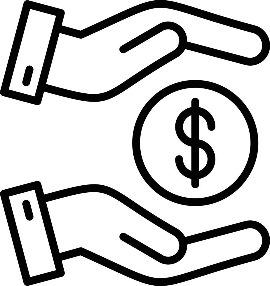 Save Money Line Icon vector