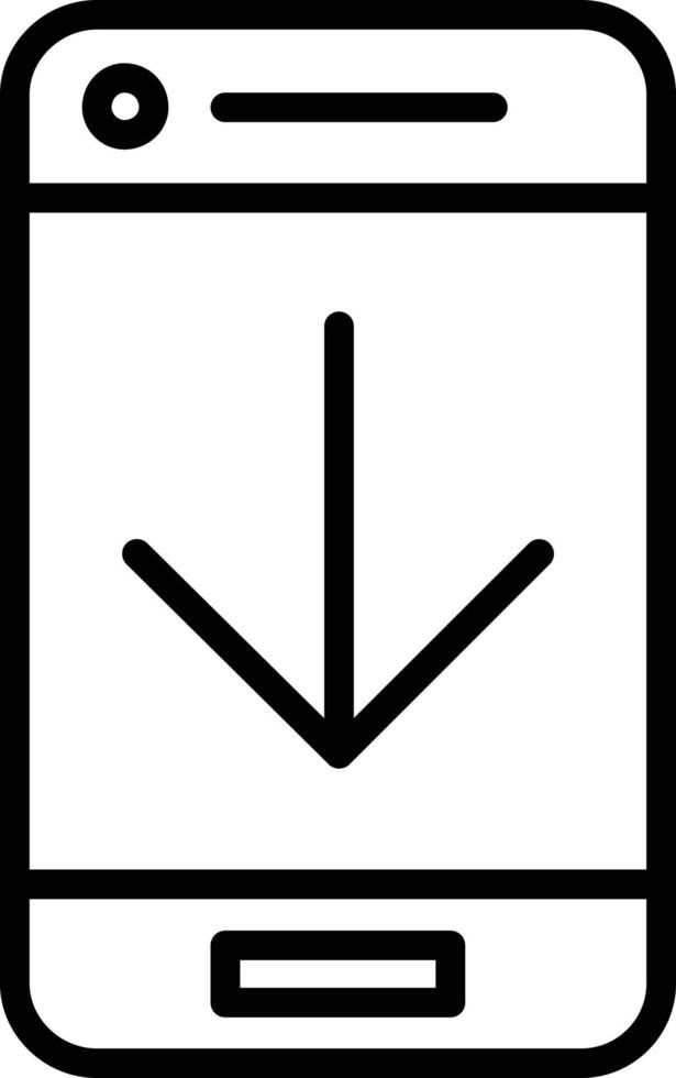 icono de línea descendente vector