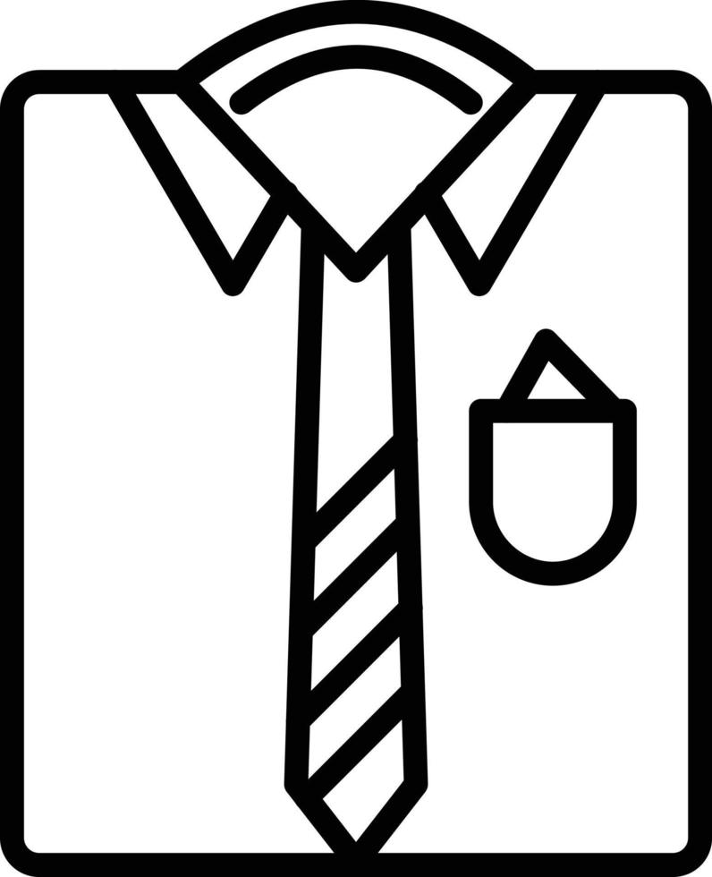 icono de línea de traje vector