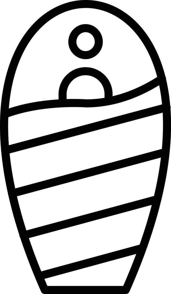 Sleeping Bag Line Line Icon vector