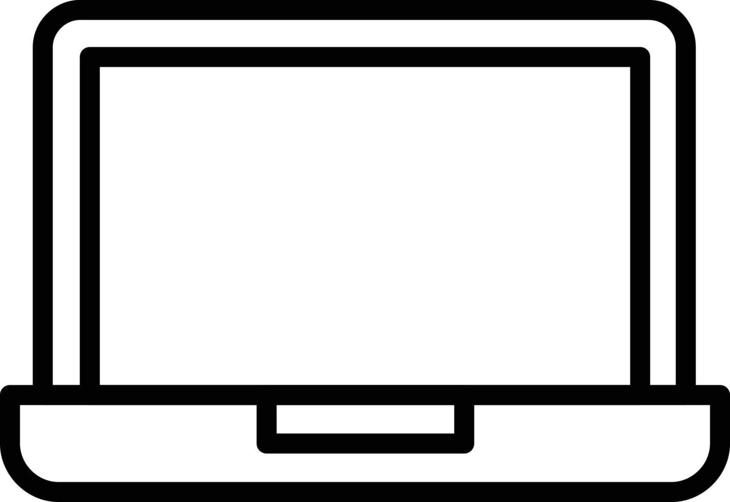 Laptop Line Icon vector