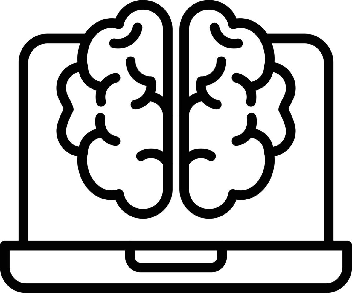 Brain Line Icon vector