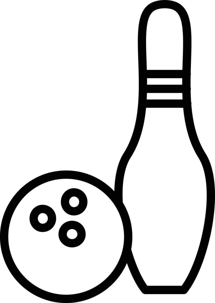Bowling Line Line Icon vector