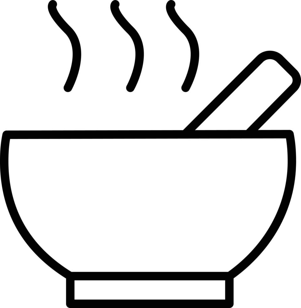 Bowl Line Icon vector