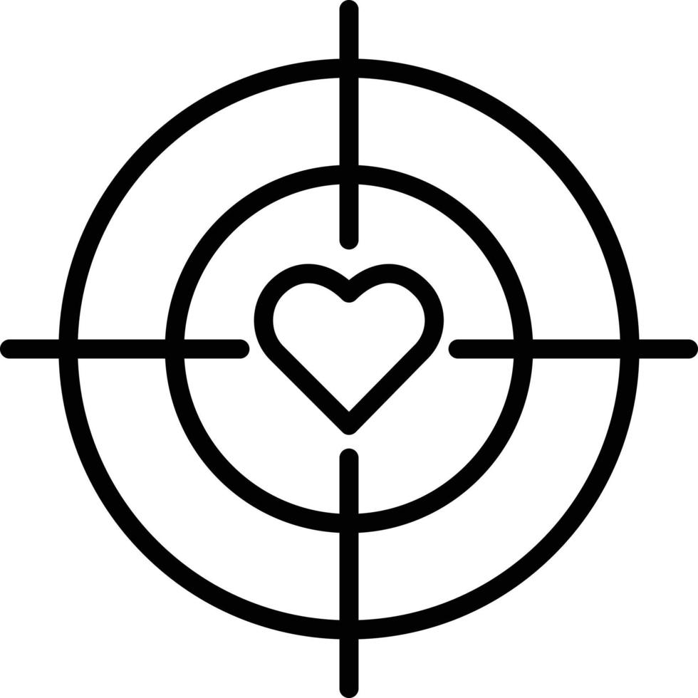 Aim Line Icon vector