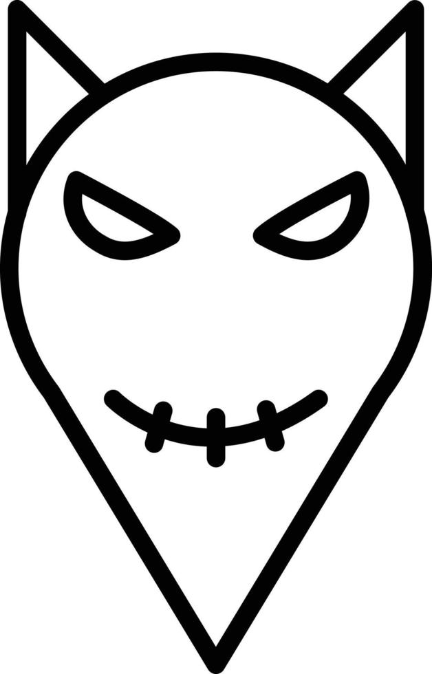 Ghost Line Icon vector