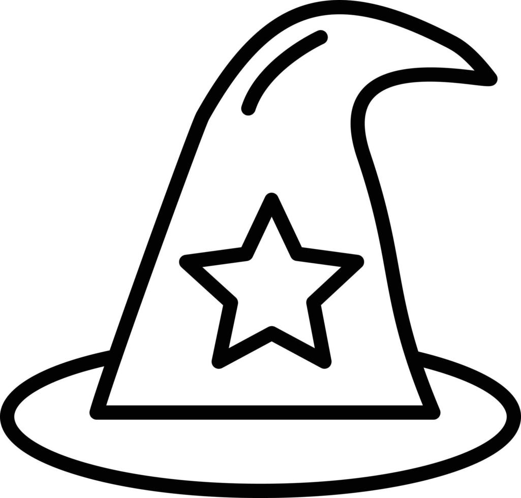 Witch Hat Line Icon vector