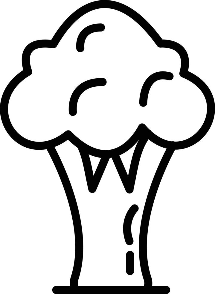 Broccoli Line Icon vector