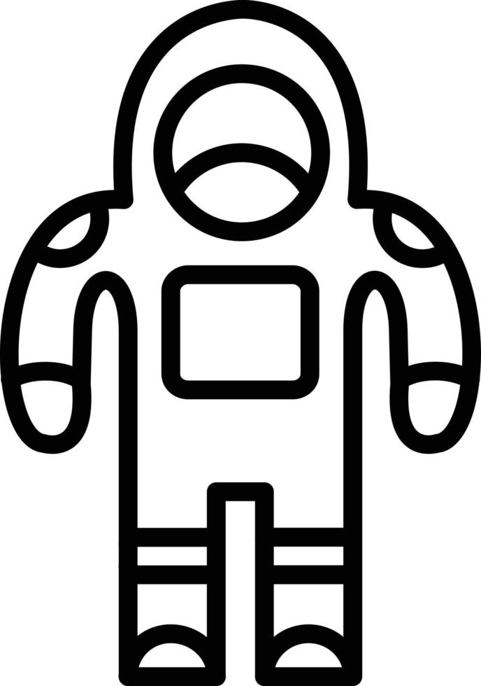 Astronaut Suit Line Icon vector