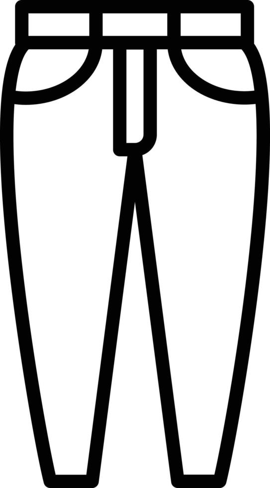 Jeans Line Icon vector