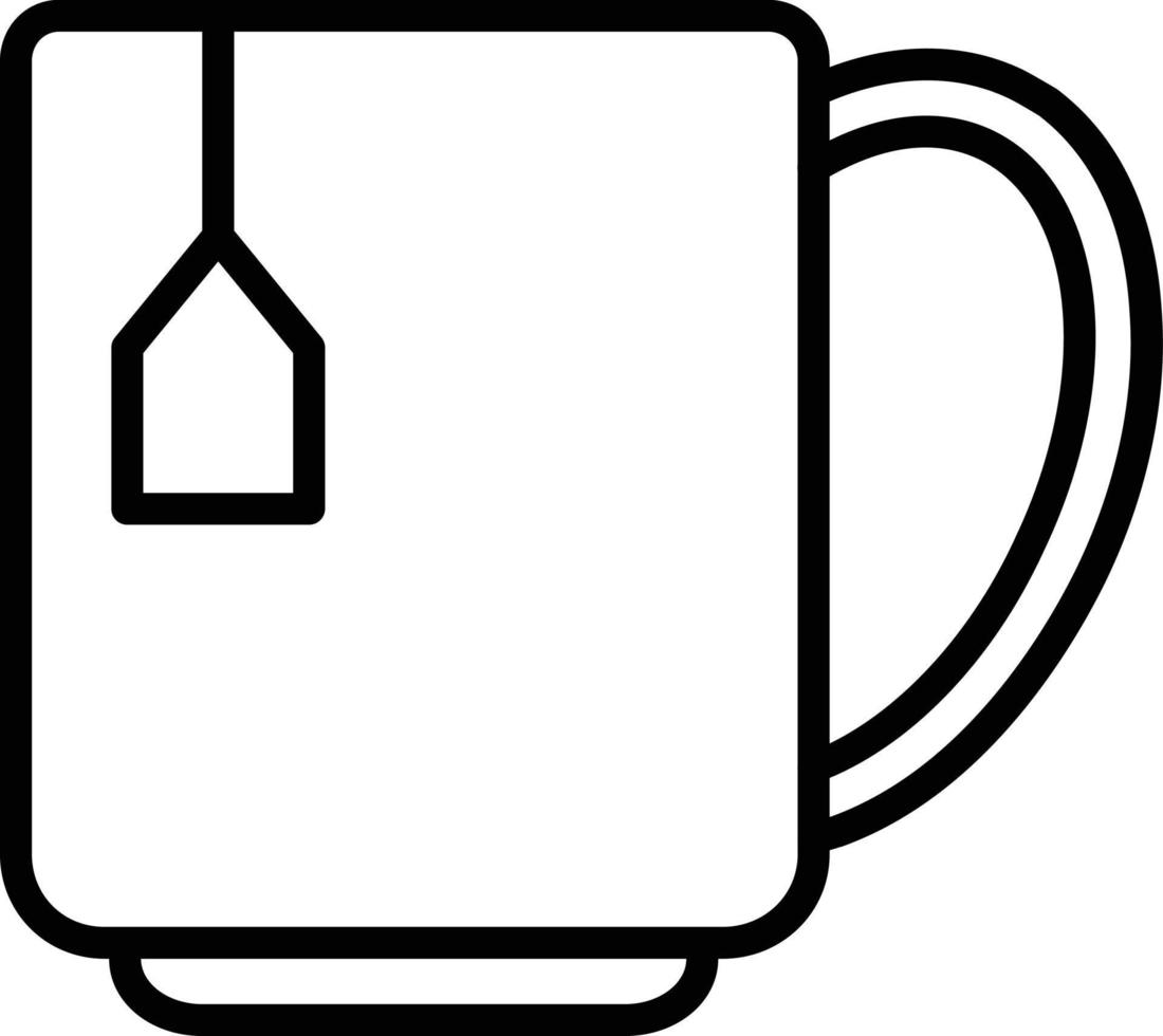 icono de línea de taza de té vector