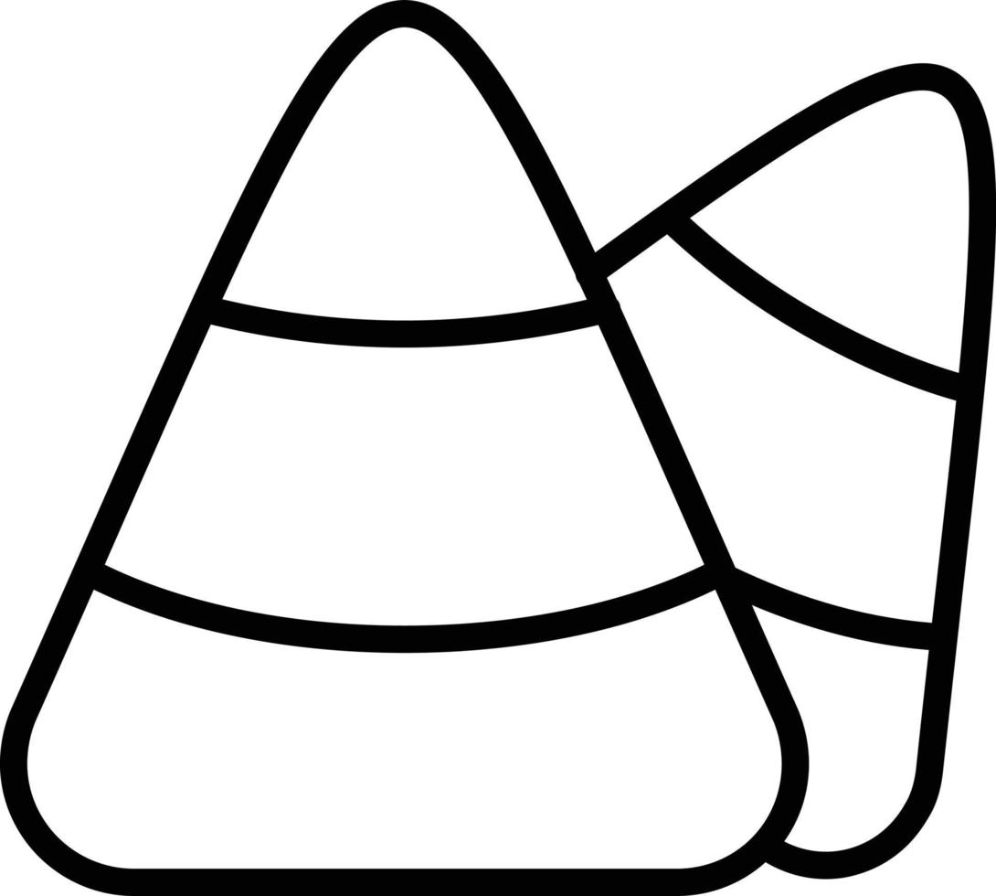 Candy Corn Line Icon vector