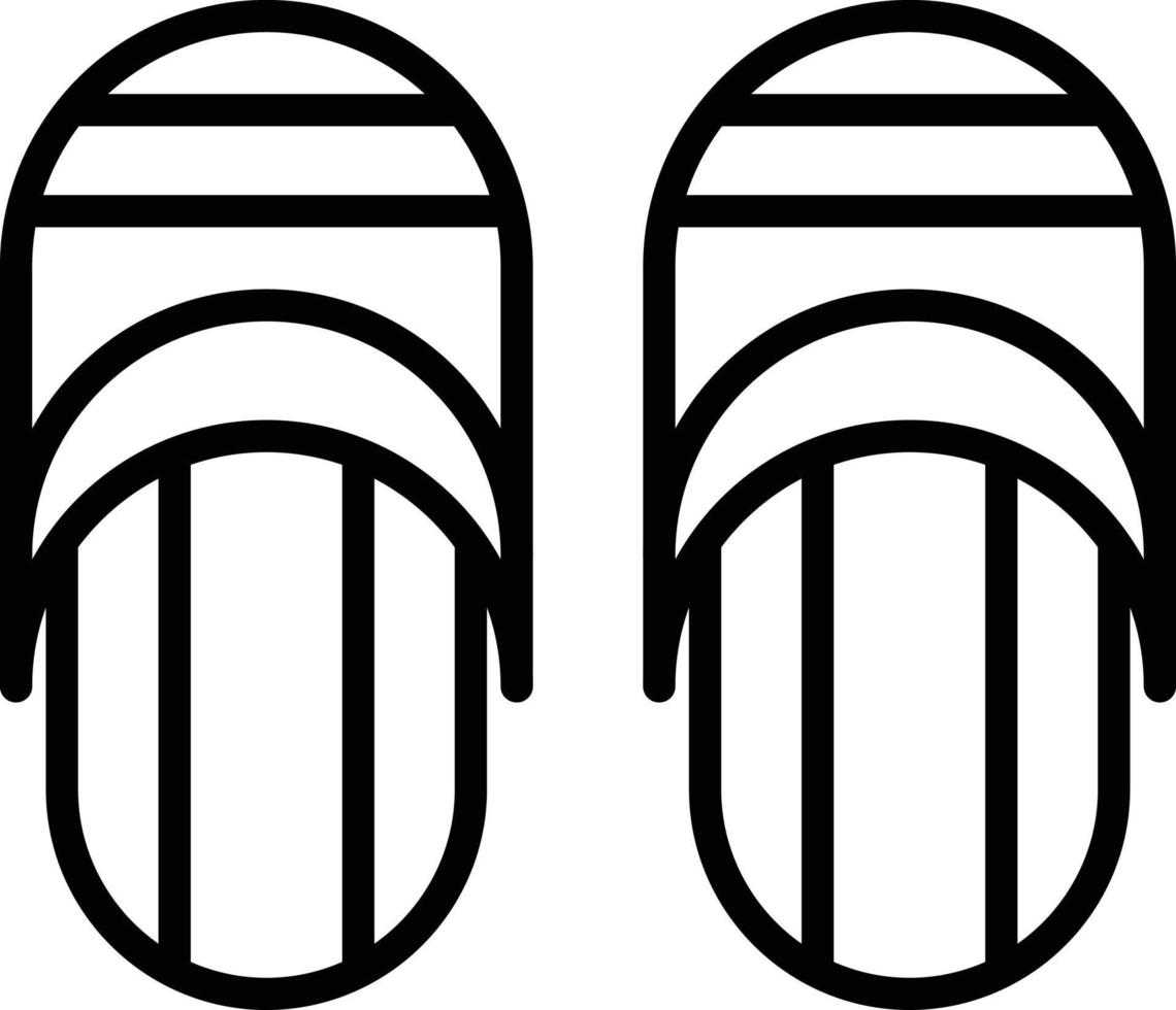 Slippers Line Icon vector