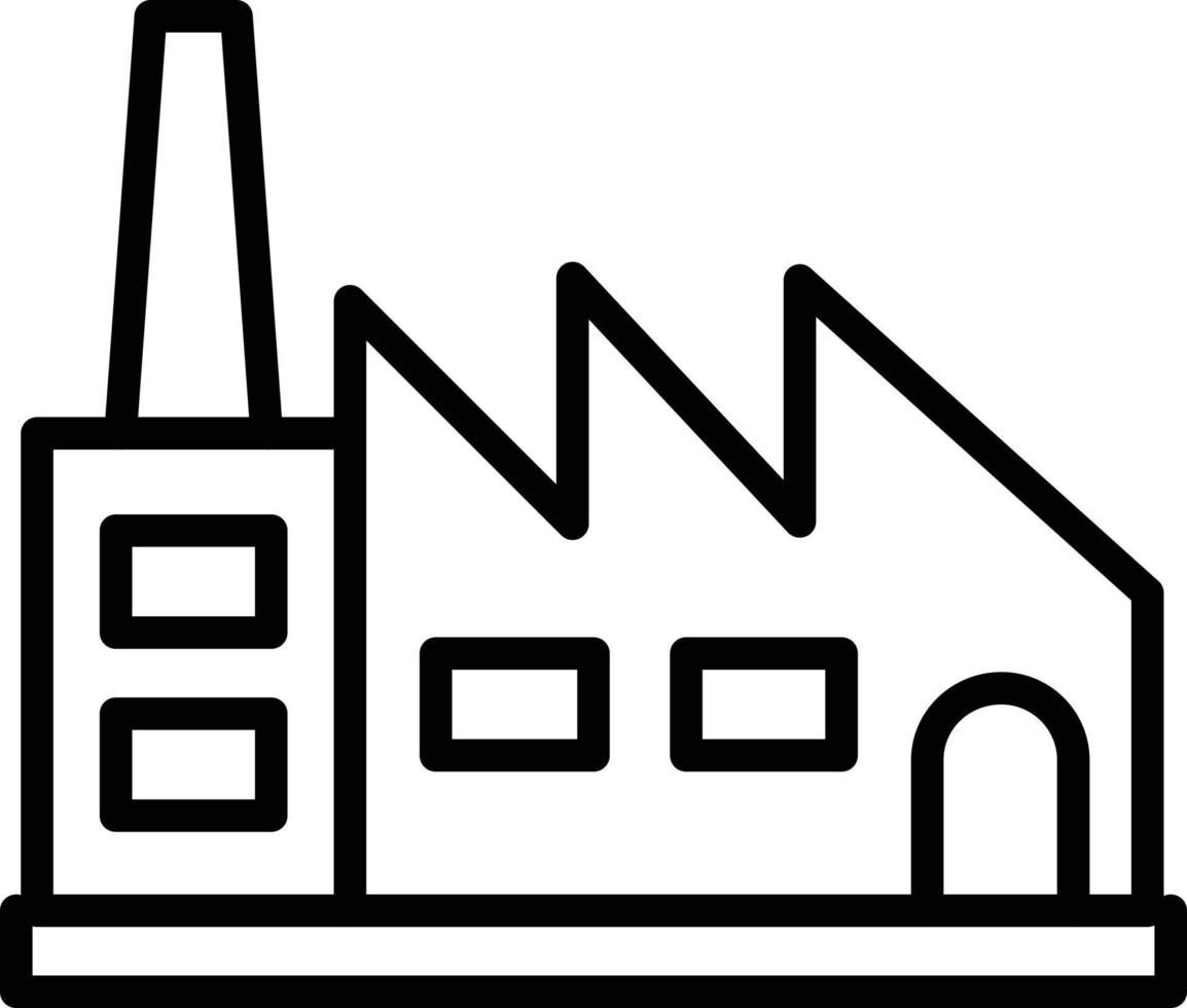 Factory Line Icon vector