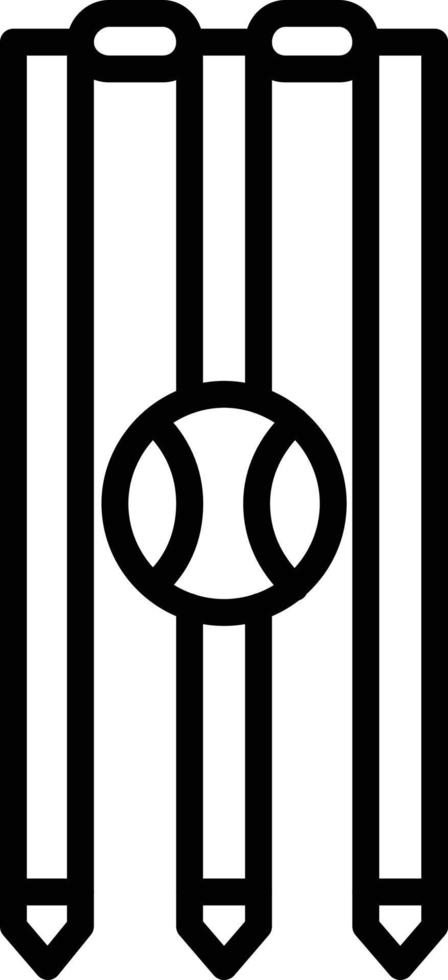 Wicket Line Line Icon vector