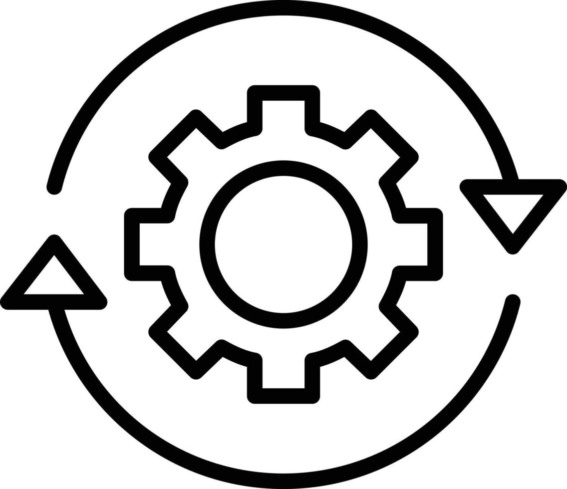 Workflow Line Icon vector