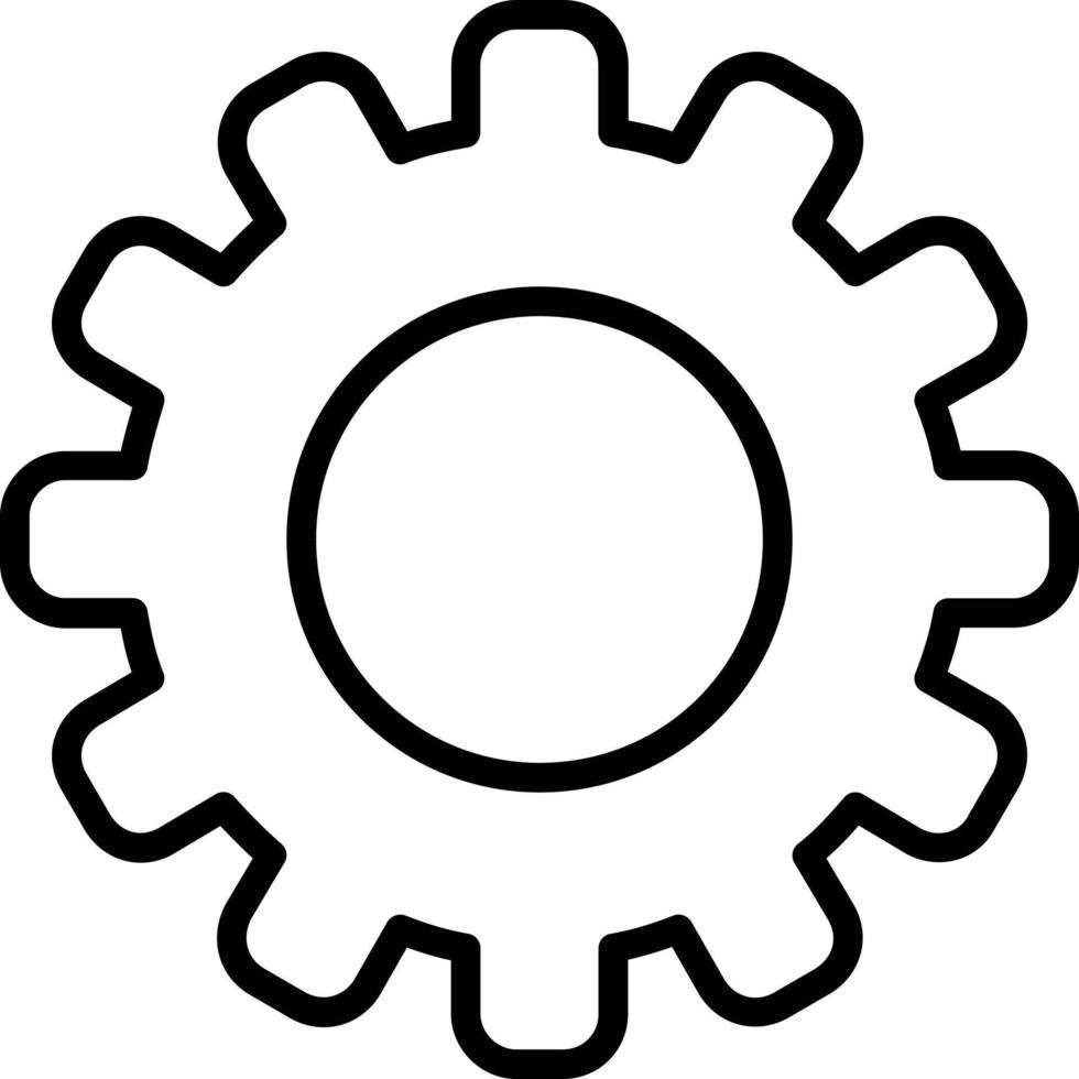 Cogwheel Line Icon vector