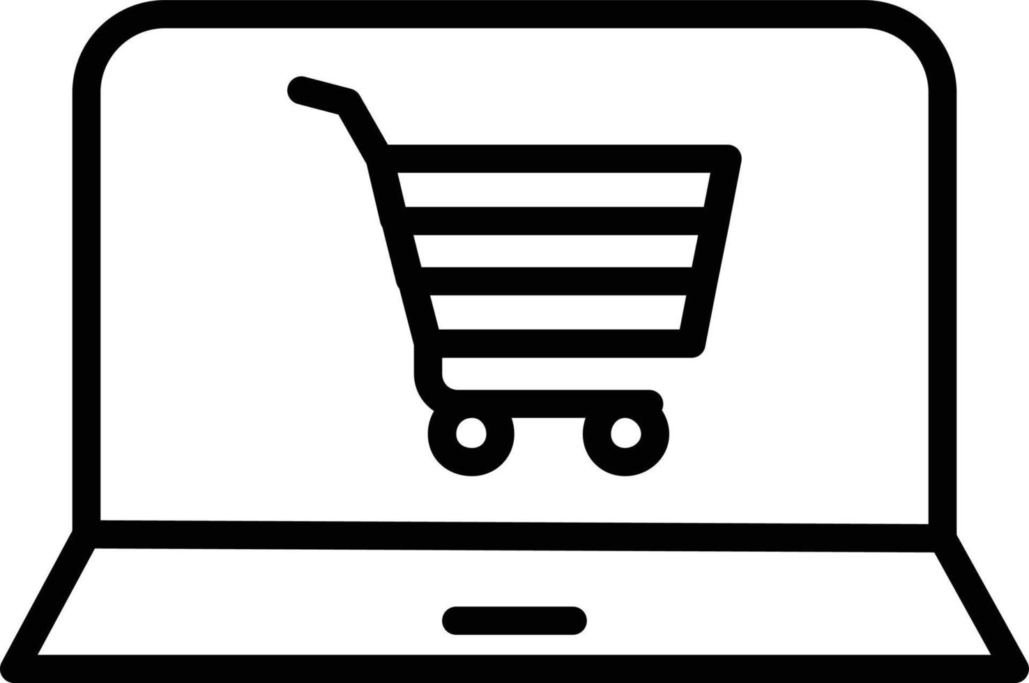 Online Shopping Line Line Icon vector