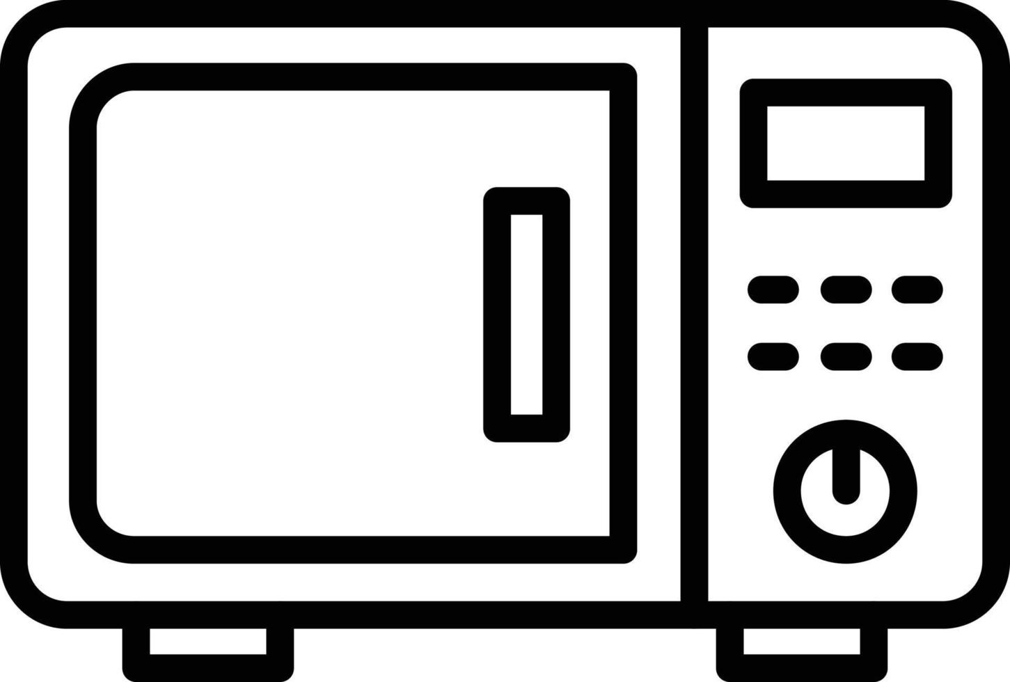 icono de línea de horno de microondas vector