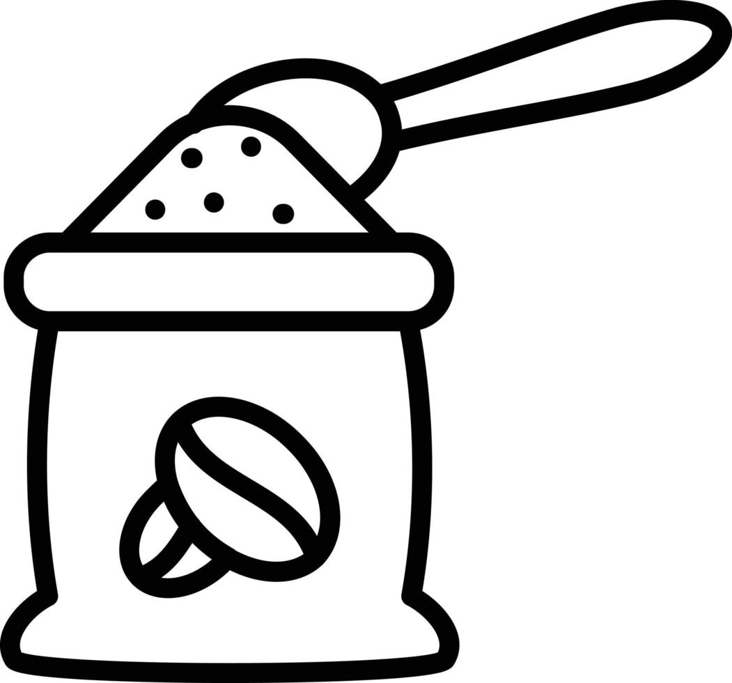 Coffee Bag Line Icon vector