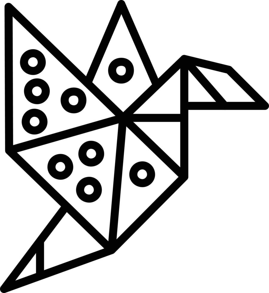 Origami Line Line Icon vector