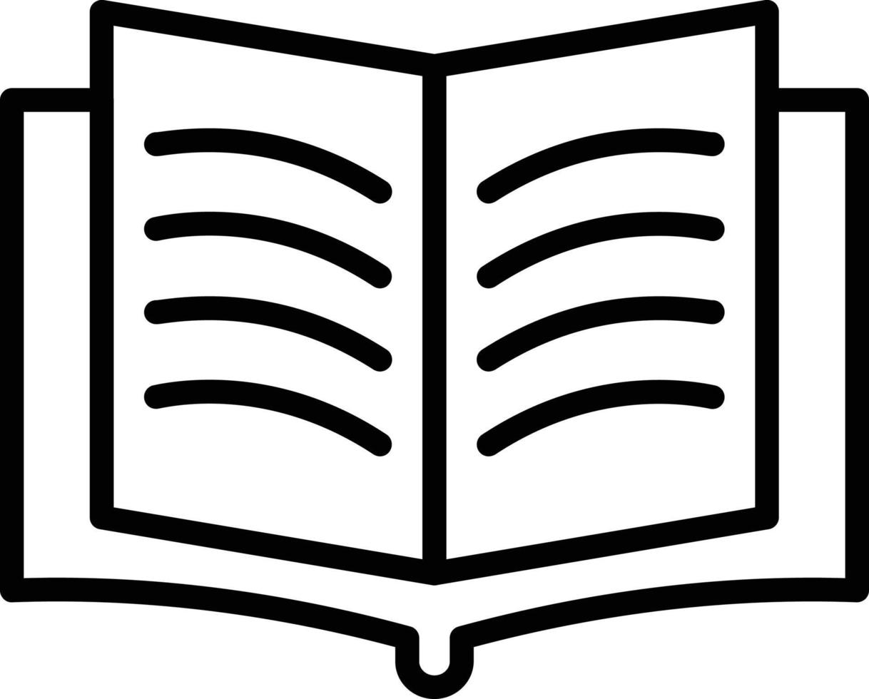icono de línea de libro vector