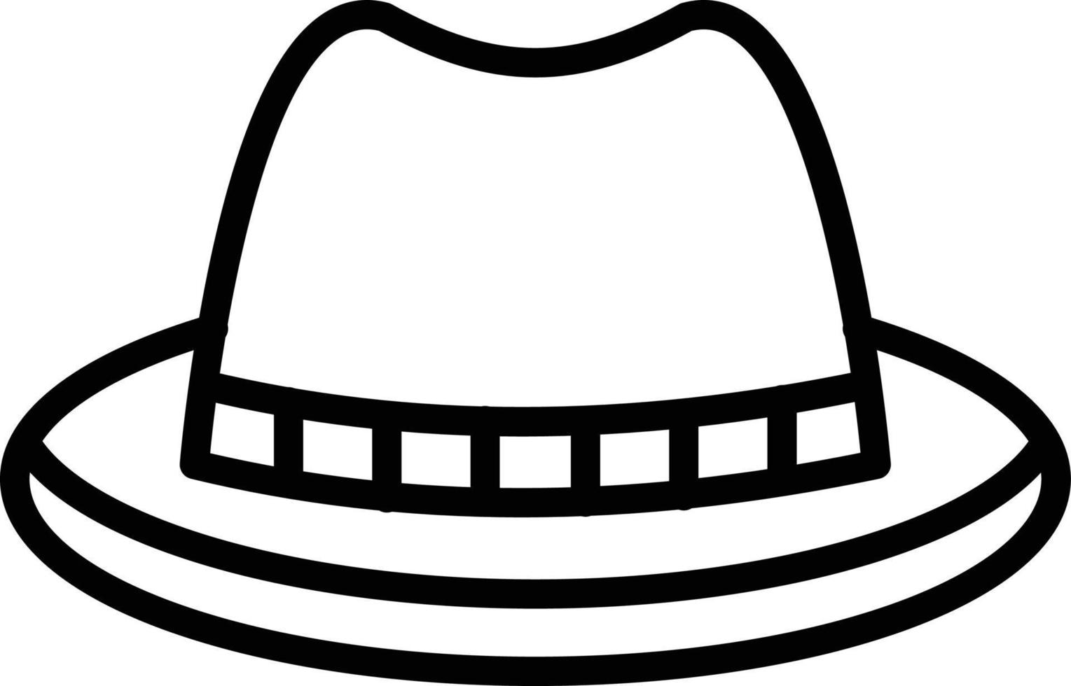 Fedora Line Icon vector