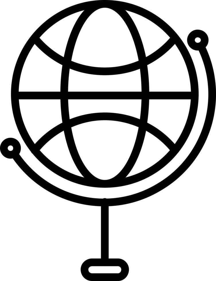 icono de línea de globo vector