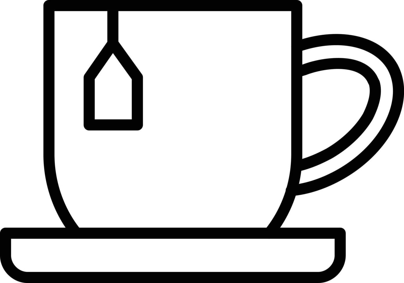 Tea Line Icon vector