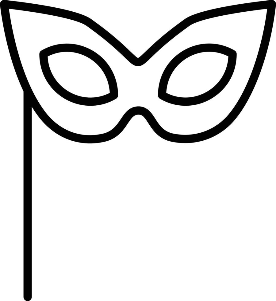 Birthday mask Line Icon vector
