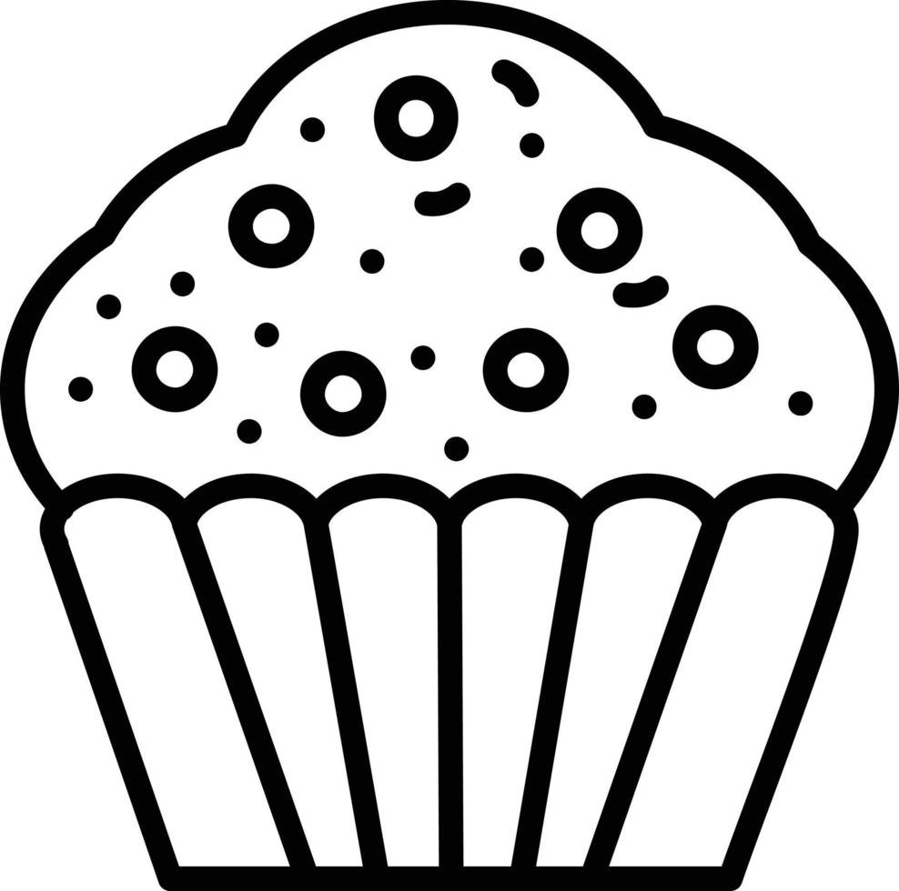 Cupcake Line Icon vector