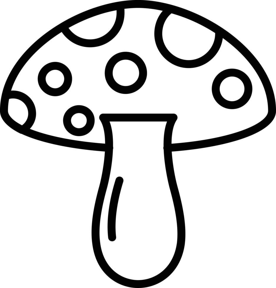 Mushroom Line Icon vector