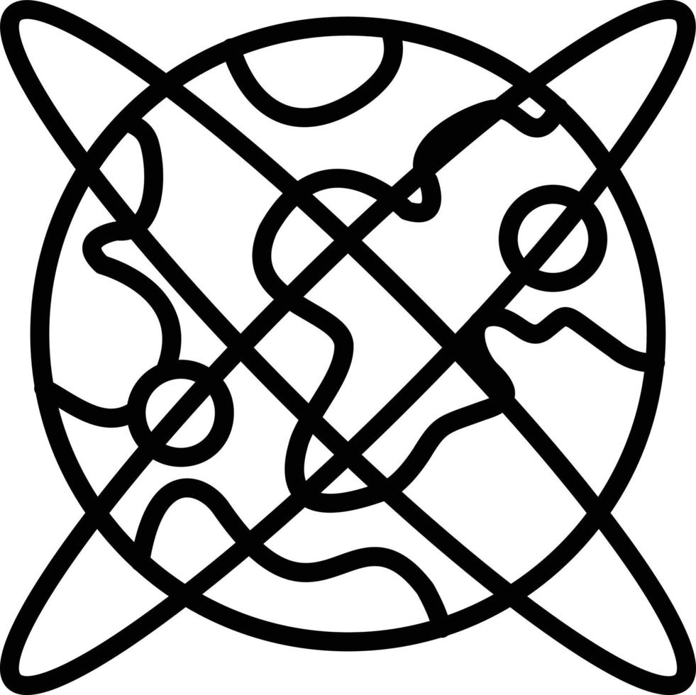Earth Line Icon vector