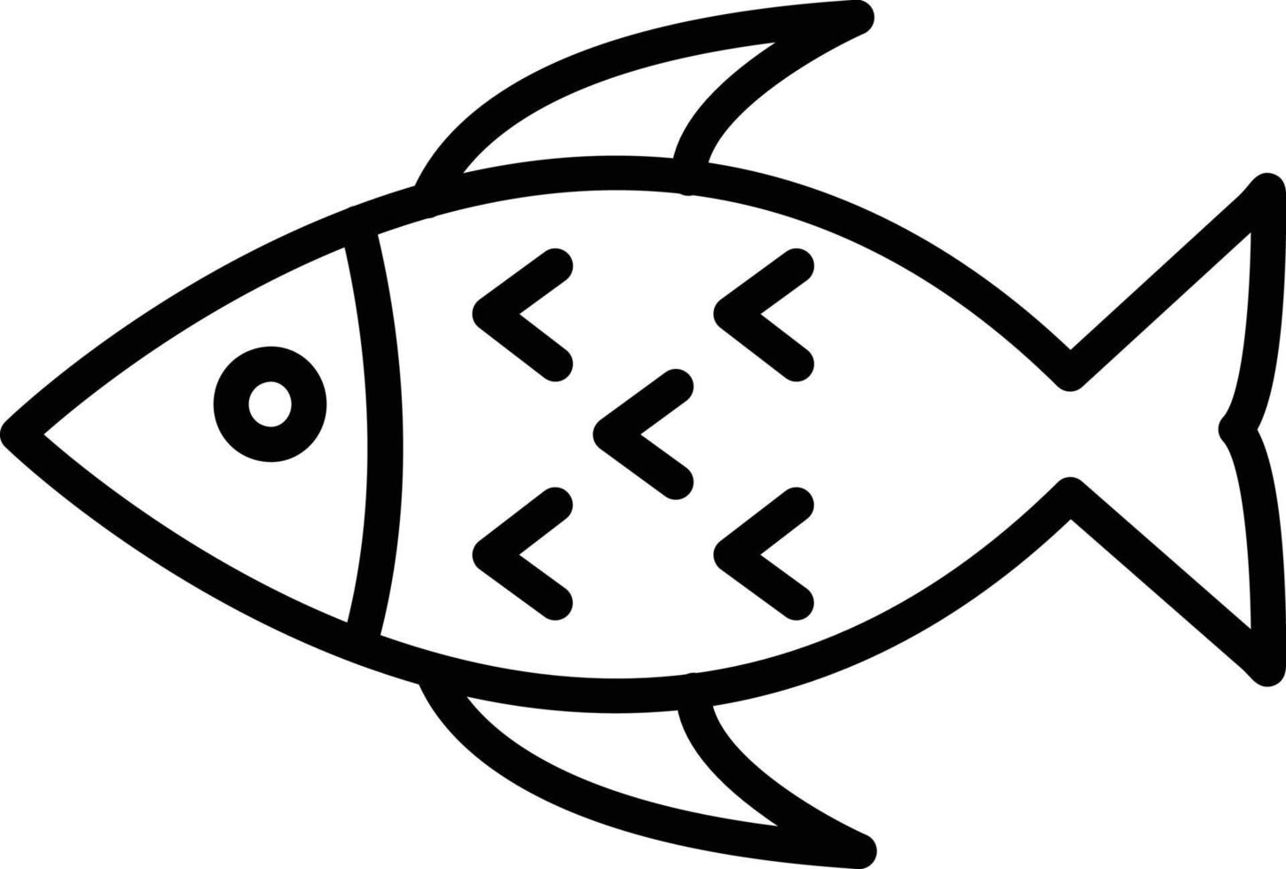 Fish Line Icon vector