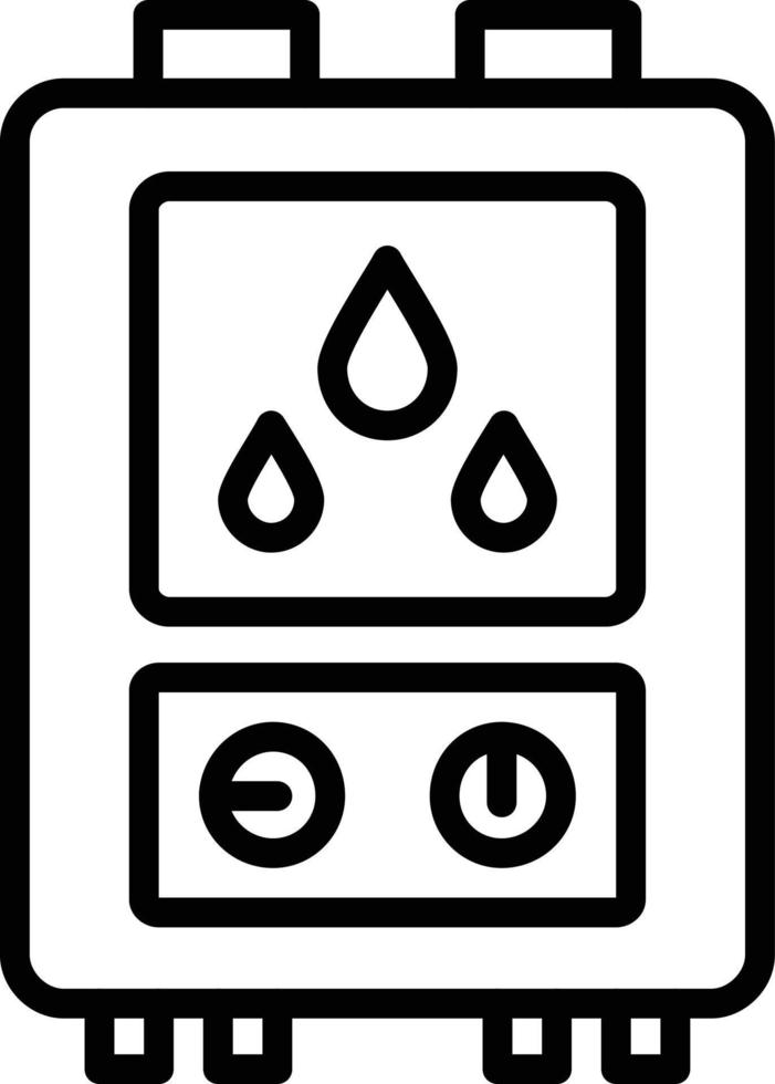 Water Boiler Line Icon vector