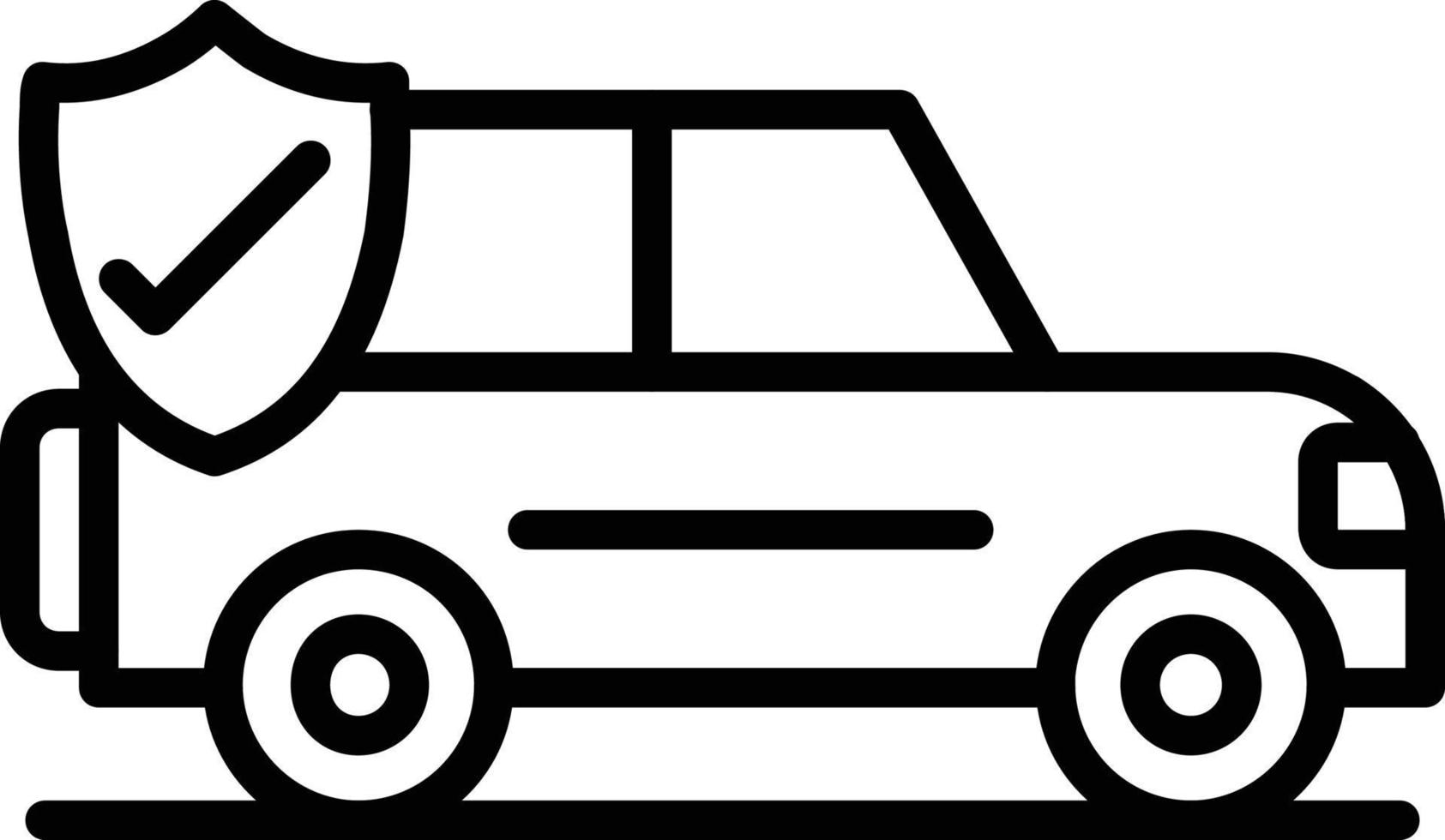 Car Insurance Line Icon vector