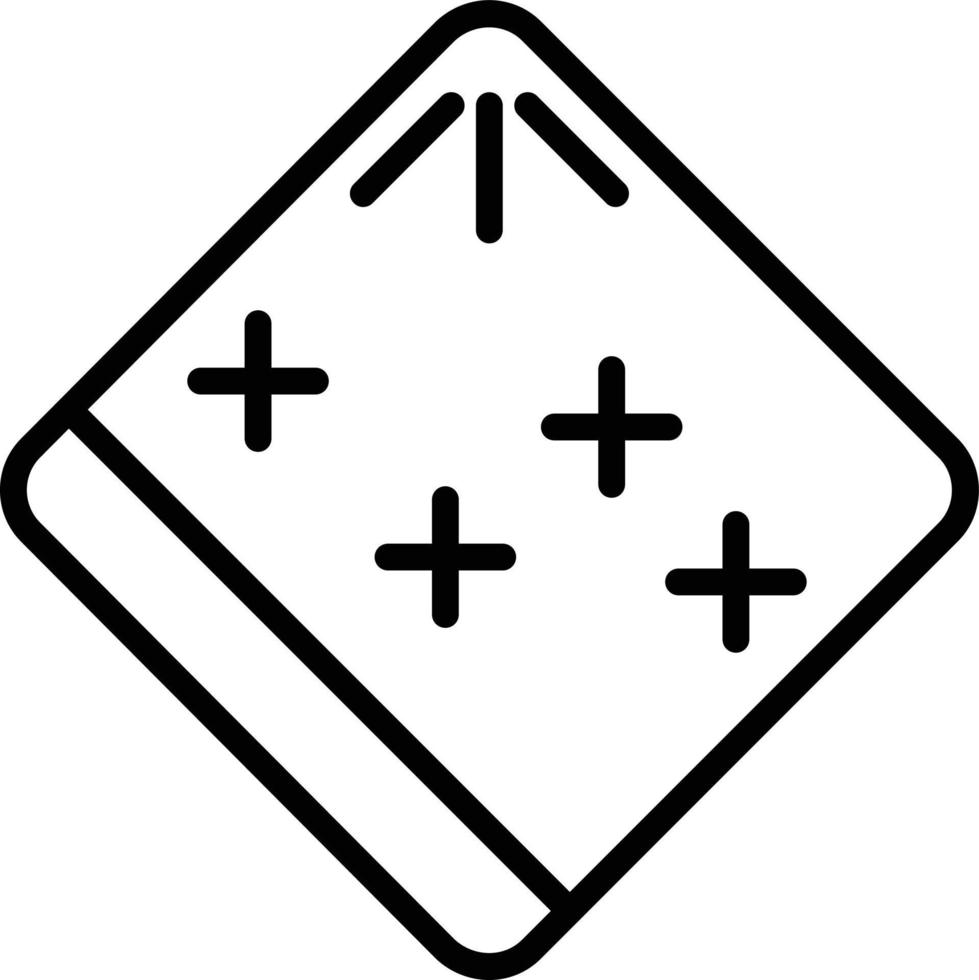 Handkerchief Line Icon vector